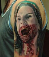 zombi tatuaże kobiety 3d