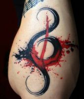 klucz wiolinowy tatuaże muzyczne