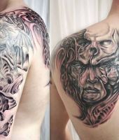 horror demon tatuaż