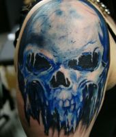 rozpuszczająca się czaszka