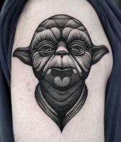 yoda tatuaż z gwiezdnych wojen