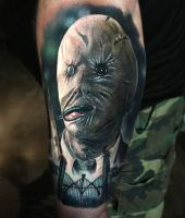 maska z horroru tatuaż