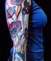 kwiaty wyrastające z głowy