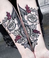 kwiaty rośliny wzory tatuaży na rece