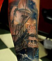 galleon statek na morzu