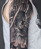 batman tatuaż nietoperz