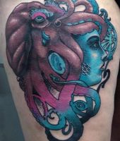 ośmiornica na głowie