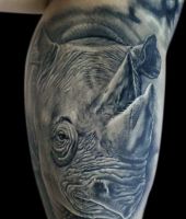 nosorożec na tatuaż