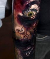 demon - mroczny tatuaż