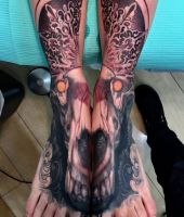 tatuaże na stopach | czaszka