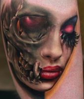 Kobieta demon tatuaż