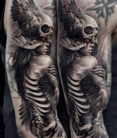 czaszka szkielet tatuaż