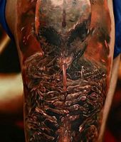 demon tatuaż dla odważnych