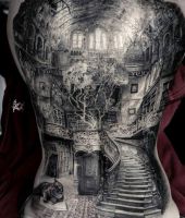 szczegółowe tatuaże