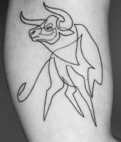 tatuaże rysunki - byk