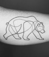 tatuaże rysunki - niedźwiedź