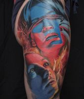 kolorwe twarze tatuaże