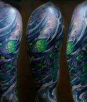 czaszka tatuaż na ręce 4567