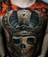 król po smierci | tatuaż czaszka w koronie