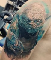 Joda tatuaż gwiezdne wojny