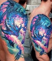 Dragon shoulder tattoo