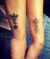 tatuaże dla par - symbole z kart do gry