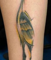 żuraw ptak tatuaż