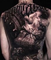 szfy natwarzy - tatuaże na plecach