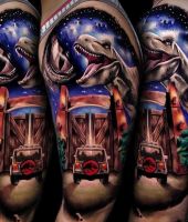 Jurassic Park - tatuaż z filmu