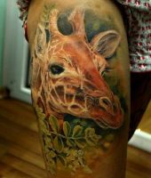 awesome giraffe tattoo