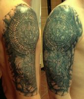 aztecki tatuaż