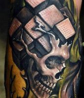 czaszka tatuaż 3d
