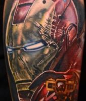 iron man, tatuaż na ręce