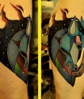 koń tatuaż na ręce