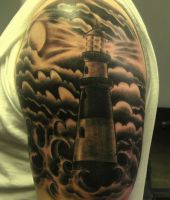 latarnia morska tatuaż