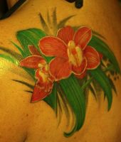 orchidea tatuaże