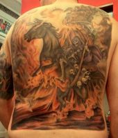 śmierć tatuaż na plecach