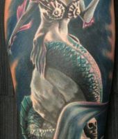 syrena morska tatuaż