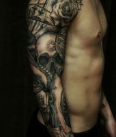 tatuaż na całą rękę