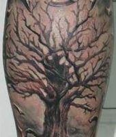 tatuaż drzewo na ręce