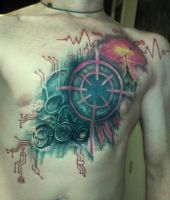 tatuaże na klatce piersiowej