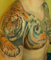 tygrys tatuaż dla mężczyzny